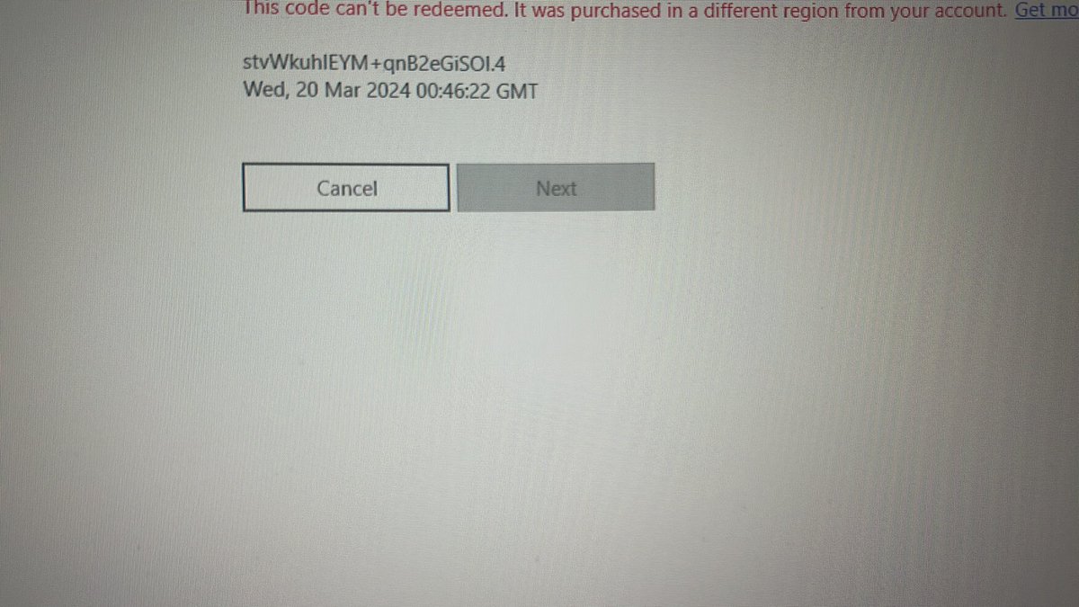 Anybody know how to fix this? I even have a vpn on for the same region as the code