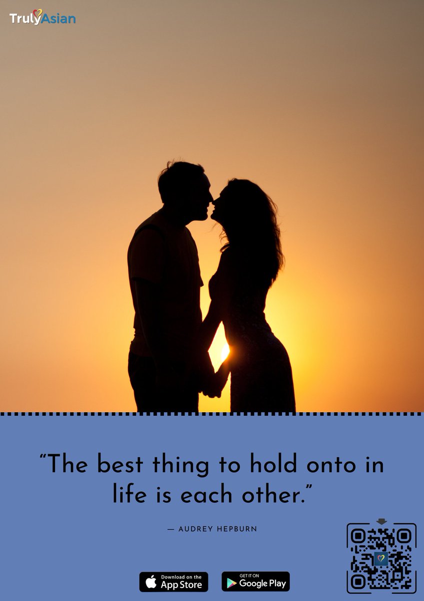 The importance of deep connections with people and meaningful interactions in our life is emphasized in this remark. 

Download TrulyAsian now!

#Asian #datingapp #loveones #holdon #loveislove #DownloadNow