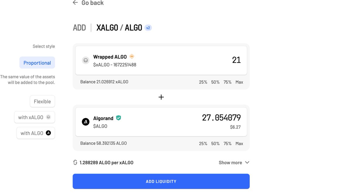 We are expanding bridges! we are using @GlitterFinance solana based  xALGO and using the Wormhole Portal Bridge to bring liquidity to wormhole wrapped xALGO/ALGO on Tinyman Swap!

Links will be on thread below, stay tuned as our project @FoxCoinSolana expands to Algorand!🦊