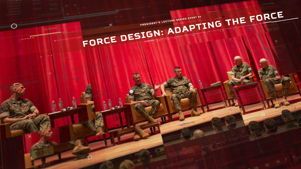 CEP_MCU's tweet photo. #CEP_videos and #MCU presents the AY23-24 President’s Lecture Series #3, “Force Design: Adapting the Force”. Featuring LtGen James Bierman, LtGen Karsten Heckl, BGen Forrest Poole III, LtGen Kevin Liams (Moderator). #Marines #USMC #USMC_CSC #CDET_MarineNet
https://t.co/Dr4TjVnsWG https://t.co/Wk8JHoiTtJ