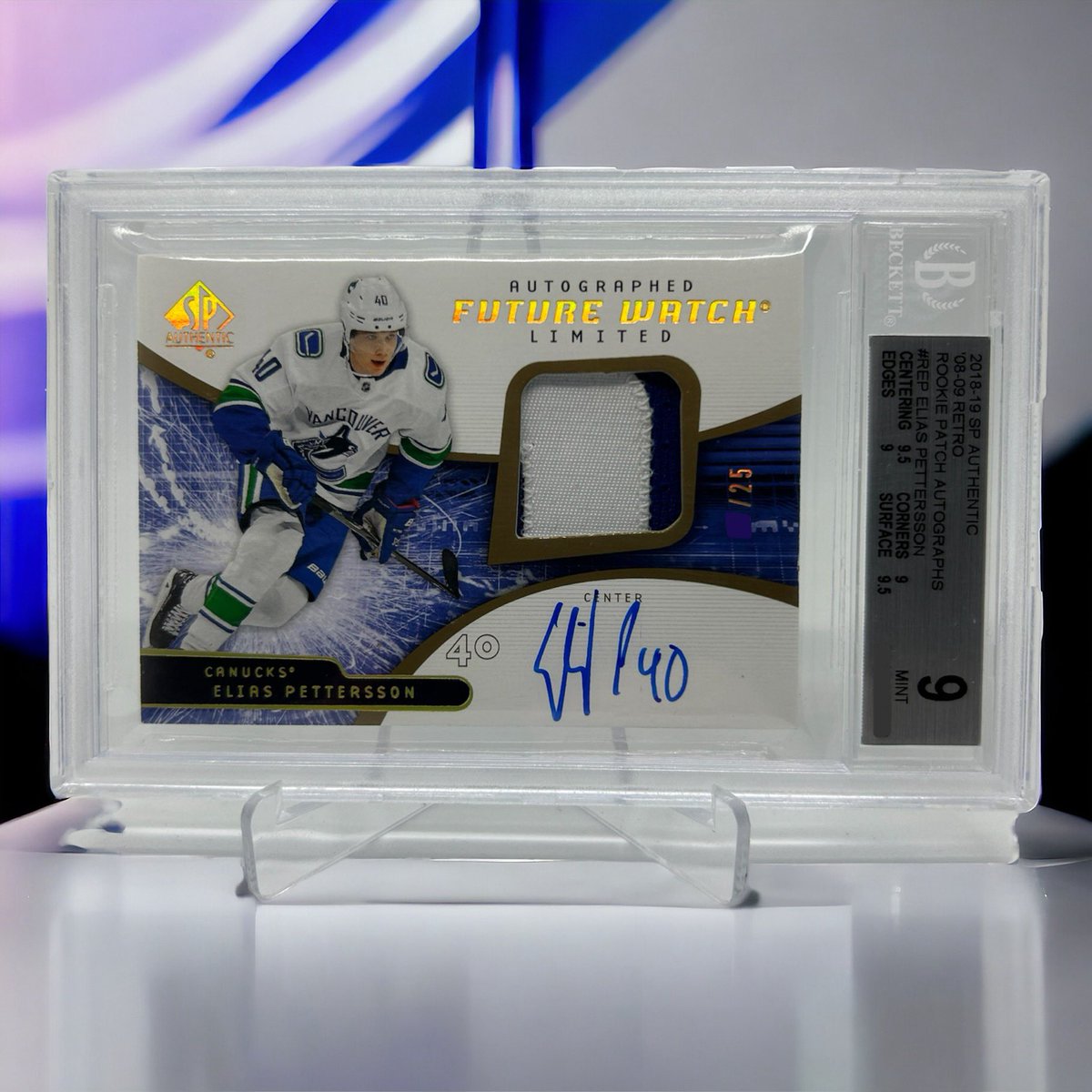 2018-19 Sp Authentic Future Watch Autographs Limited /25 Elias Pettersson Rookie ✨💎

#mrcardshine #eliaspettersson #vancouver #vancouvercanucks #canucks #bgs #beckett #upperdeck #rookiecard