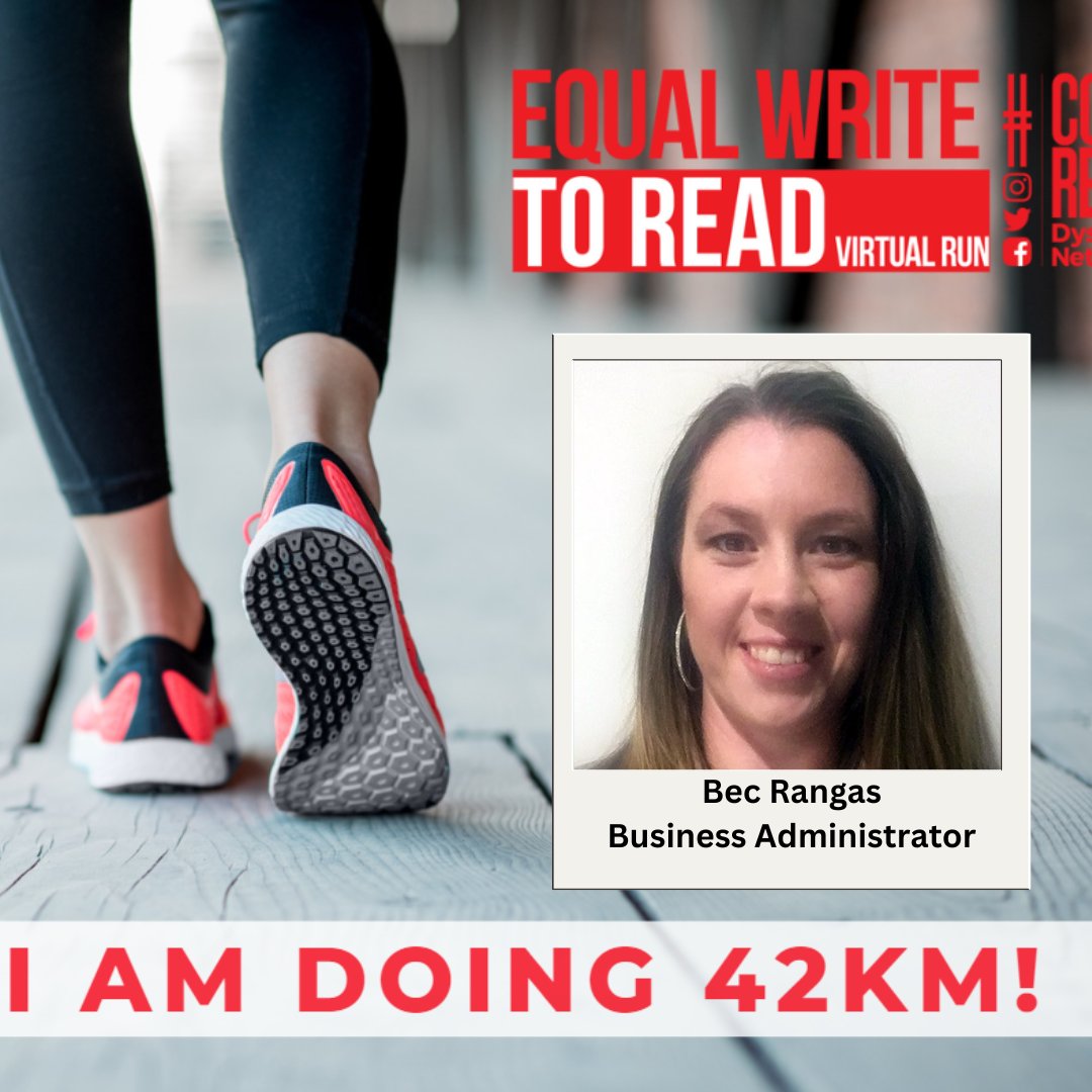 I have signed up for Code Read's 'Equal Write to Read' virtual run! I signed up for 42 km, but as I've already surpassed that, I'm going for 100 km. You can run, walk, ride or swim a distance of your choice. Join the LDA team, there's still time! ow.ly/egqi50QXj4w