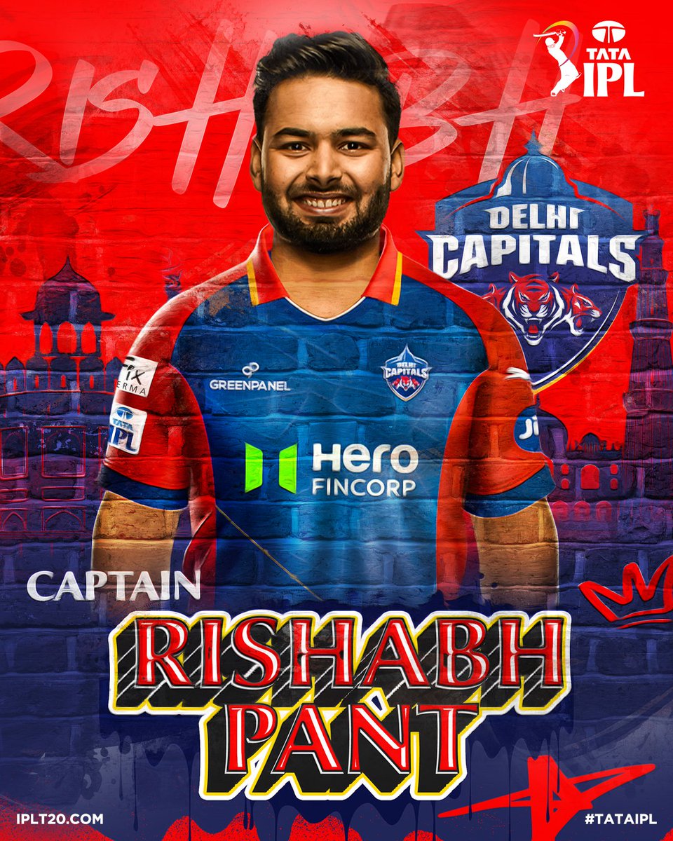 IPL's tweet photo. Captain @RishabhPant17 is back and ready to take on the leadership duties for @DelhiCapitals in #TATAIPL 2024! 😎

#DC fans, get ready to roar for skipper Rishabh Pant, who’s all set to get back on field with renewed determination and passion 💪🥳 https://t.co/0NcBkrGua3