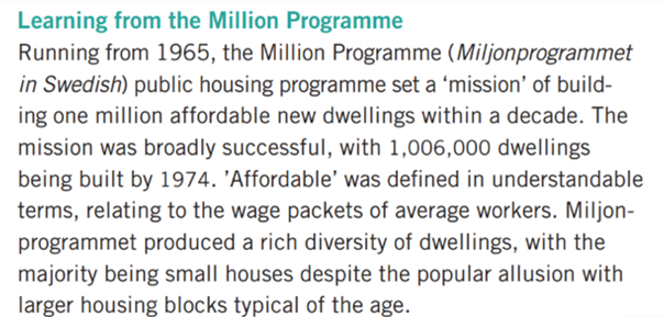 Moonshots and the New Industrial Policy visar att Vinnova ser miljonprogrammet som framgångsrik samhällsomvandling månlandningen:

<a href="/nylanderjens/">Jens Nylander</a> <a href="/henrekson/">Magnus Henrekson</a> <a href="/rickbjornemalm/">rick</a> <a href="/KarlWennberg1/">Karl Wennberg</a> <a href="/hallonsten/">Olof Hallonsten</a> 

Vår bok kan laddas ner gratis här:
link.springer.com/book/10.1007/9…