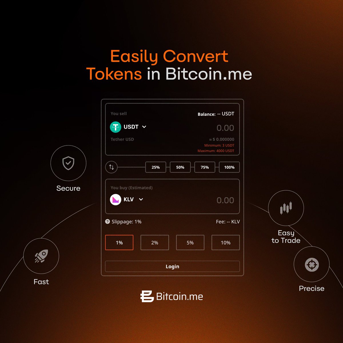 Swap crypto in a flash ⚡ 

Bitcoin.me's convert feature offers fast, secure trades for your digital assets. 

Try it now - bitcoin.me/us/convert

#bitcoin #cryptocurrency #trading