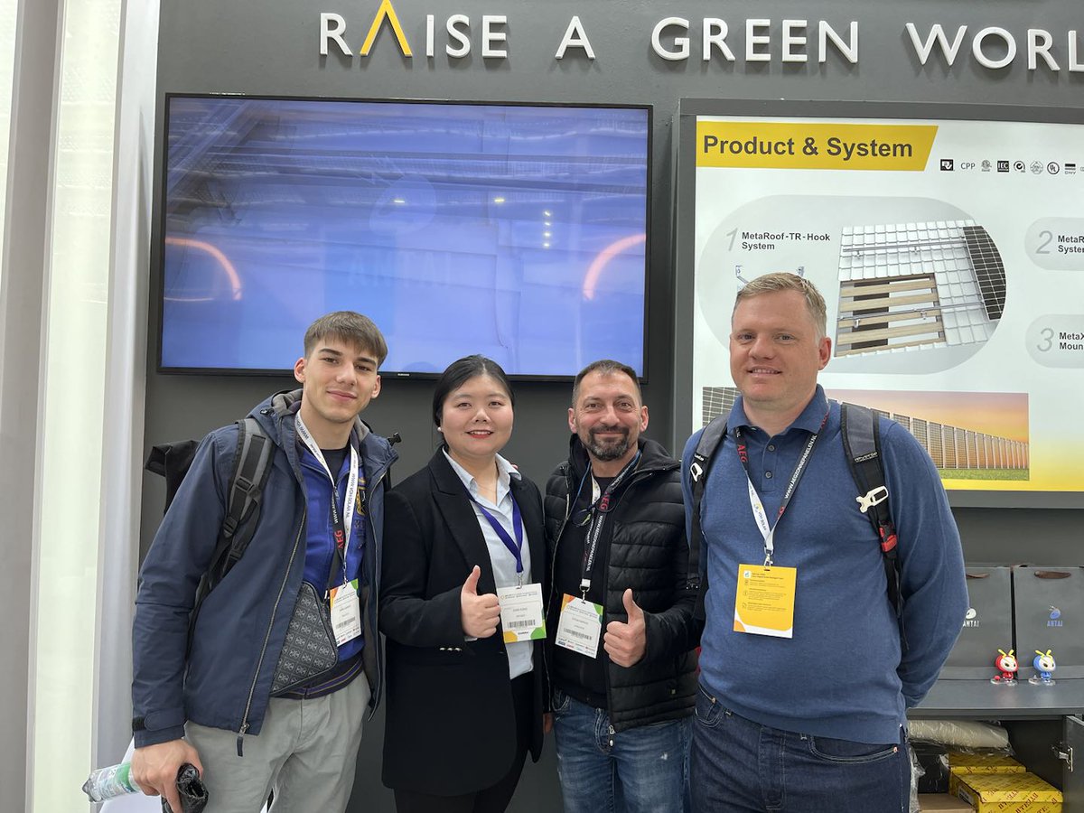Antaisolar's tweet image. What an incredible first day at #SolarSolutions2024 in Amsterdam! Don&apos;t miss out to meet our enthusiastic team at booth D22. 🙌
With two more days ahead, we&apos;re here to answer all your questions and showcase the latest innovations. Let&apos;s elevate your #solar business together!