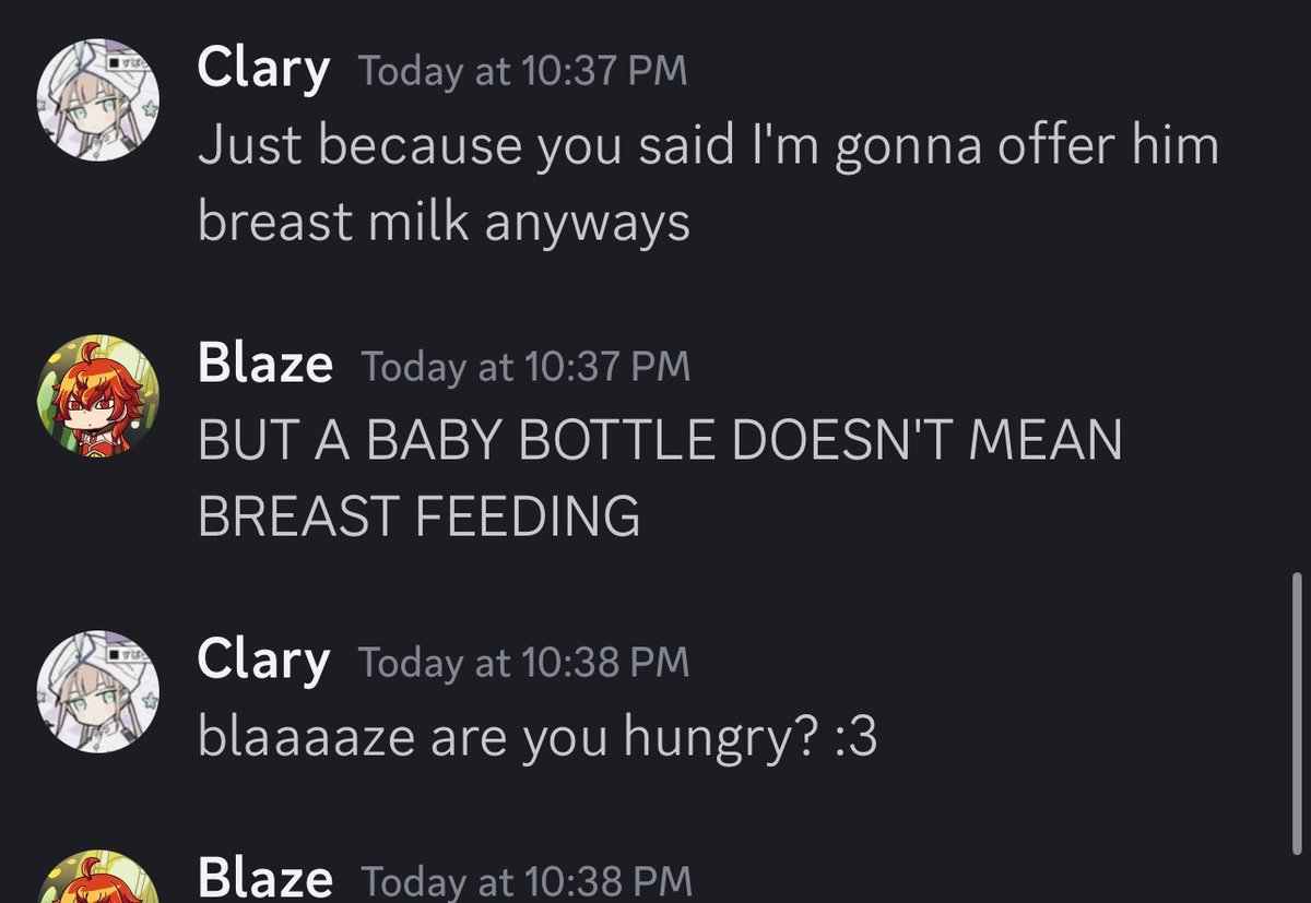 context_clary's tweet photo. Forcibly breast feeding pt. 2 https://t.co/deRZl5xDTZ