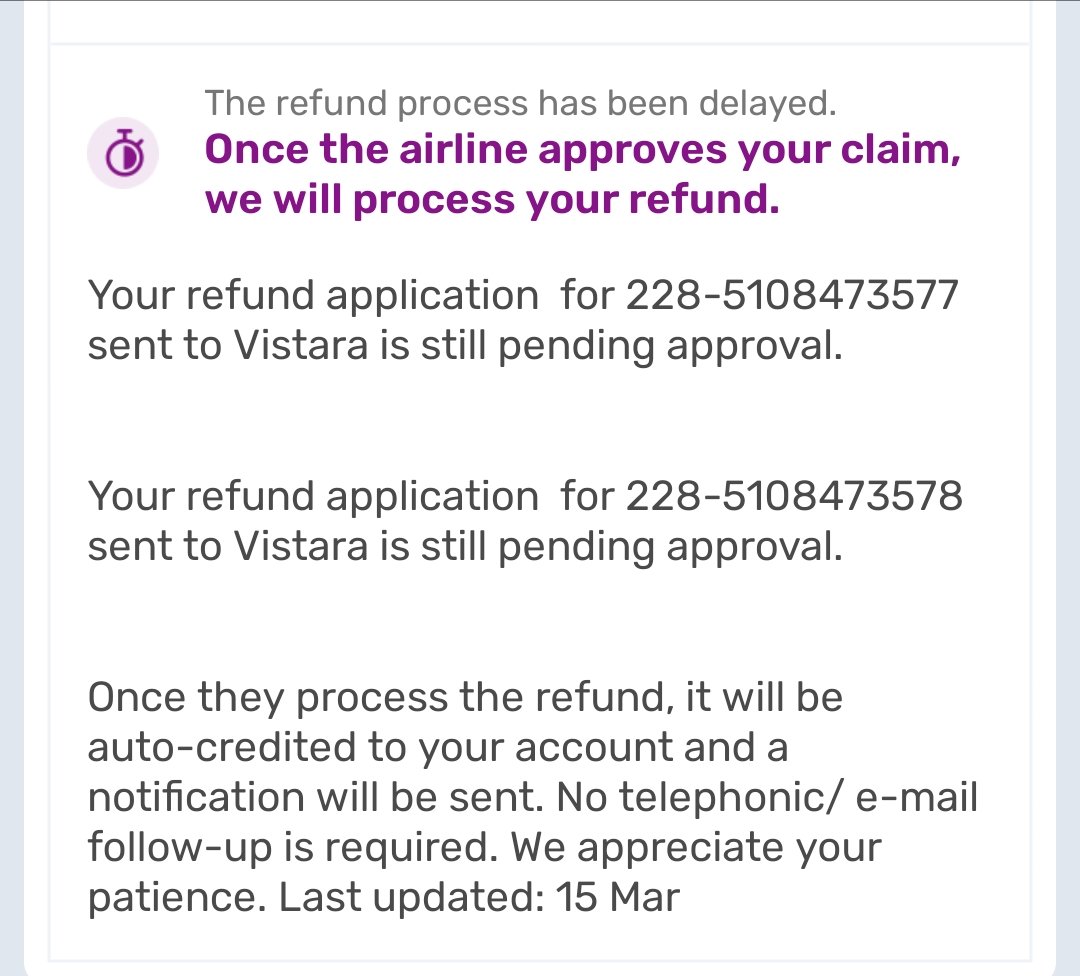 pkpatel20501's tweet photo. @airvistara Please see the @GoibiboSupport response. Who is responsible here. Still no solution. https://t.co/4VlHa2Glj5