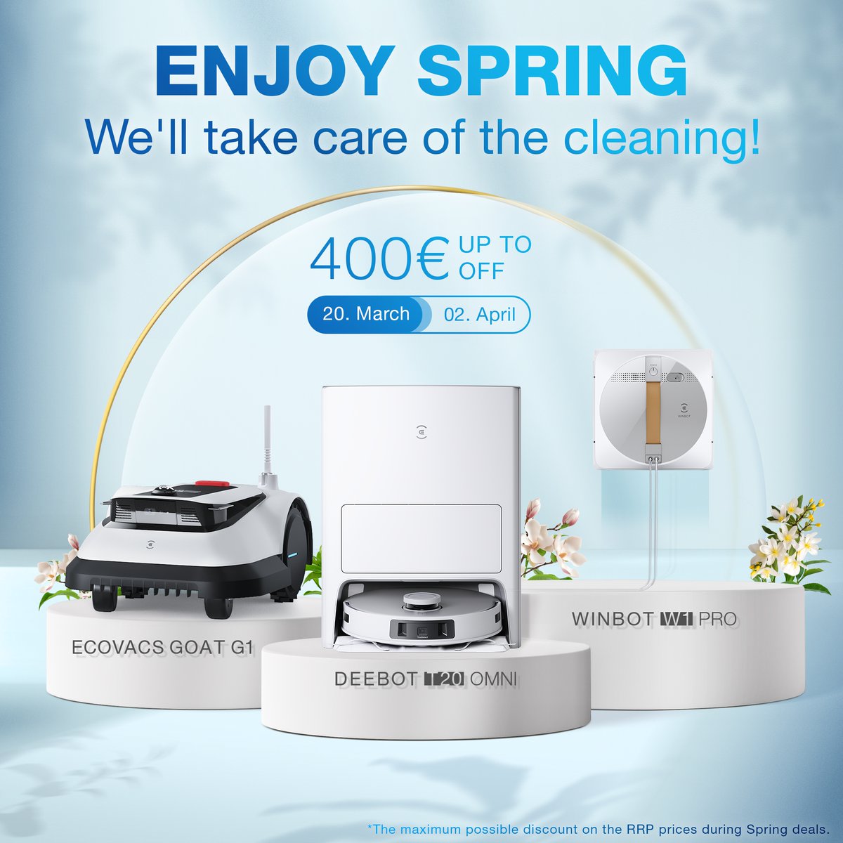 🌷 ECOVACS #springcleaning deals await! 🛒 linktr.ee/ecovacsamazon 🎁 Plus, 𝘄𝗶𝗻 𝗮 $𝟮𝟬𝟬 𝗔𝗺𝗮𝘇𝗼𝗻 𝗰𝗼𝘂𝗽𝗼𝗻 for your ECOVACS purchase! To enter: 1. Follow us. 2. Quote RT & share your ECOVACS story. Rules: rb.gy/if1ajy ⏰ Winner announced Mar 27!