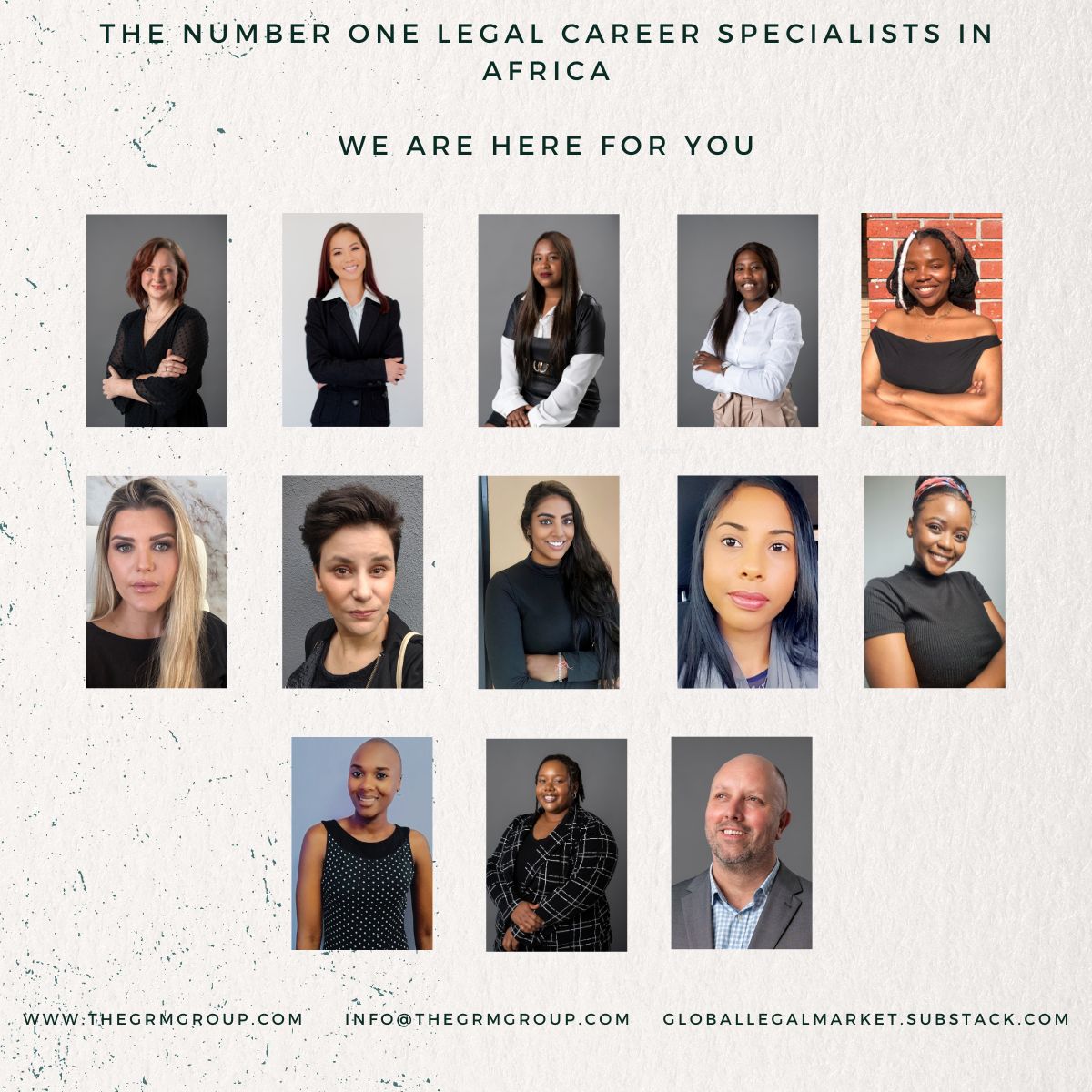 The biggest dedicated team, to the legal industry, across Africa

No one works harder for you than GRM. 

Get in touch today: info@thegrmgroup.com

Visit our brand new website: thegrmgroup.com

Be sure to like, subscribe and follow

#thegrmgroup #africa #lawcareer #legal