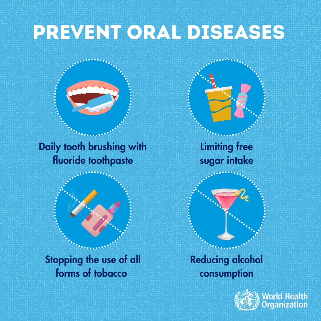 The 4 most common #OralHealth conditions are: 🦷 tooth decay 🦷 gum disease 🦷 tooth loss 🦷 oral cancers Fortunately, most cases are preventable and can be treated in their early stages. 👉bit.ly/43oFWN2