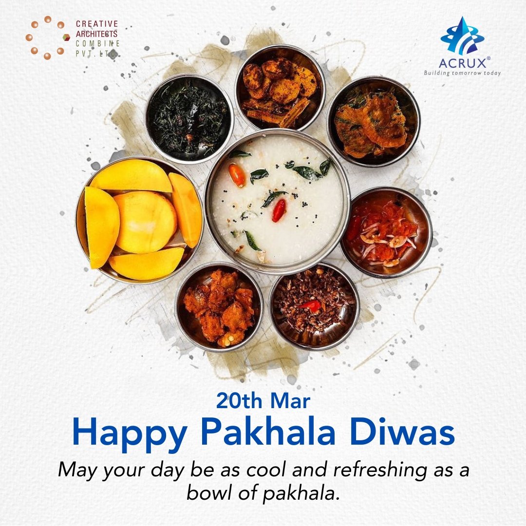 acrux_realcon's tweet image. Embrace the essence of Odisha’s heritage; relish the simplicity of pakhala. Wishing you a day filled with tradition and tranquility. Happy Pakhala Diwas! 🍚🌿
#PakhalaDiwas #OdishaCuisine #SummerDelights
#FlavorfulOdisha #creativearchitectscombine #acrux_realcon