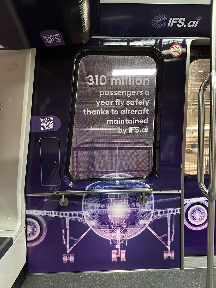 Awesome to see IFS.ai come to life at Atlanta International Airport, the world’s busiest hub! It’s not just about the numbers; it’s about connecting people and places. And with our branding now on the trains, we’re moving forward together.