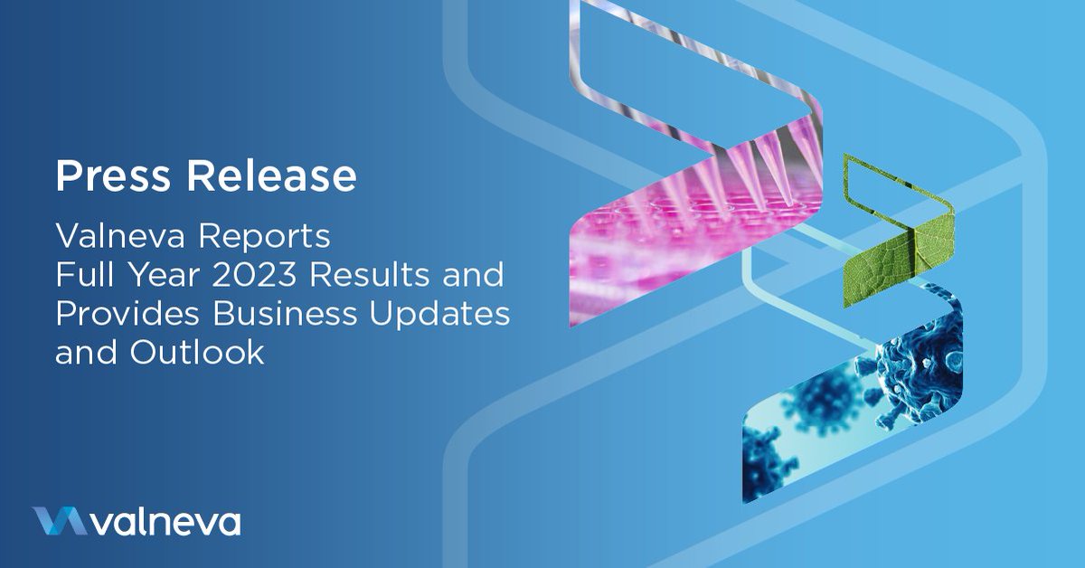 Valneva Reports Full Year 2023 Results and Provides Business Updates and Outlook
valneva.com/press-release/…

➡️ Find more year-end publications in Valneva’s 2023 Annual Reporting Hub: valneva.com/2023-annual-re…