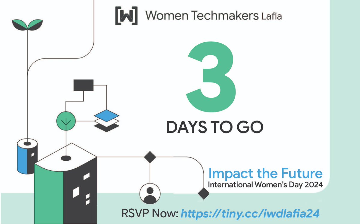 wtm_lafia's tweet photo. 🎯🎯It's just *3 Days* to IWD Lafia 2024💃💃

*Are You Ready???*

 If you haven't registered already, secure your spot now!
👇🏽👇🏽👇🏽
https://t.co/P4NIUmEk8c

We have amazing packages for you, don't miss it!!!

*Date:* 23rd March, 2024. 10am
*Venue:* NACWYCA Shendam Road, Lafia. https://t.co/q45GSDgxMi