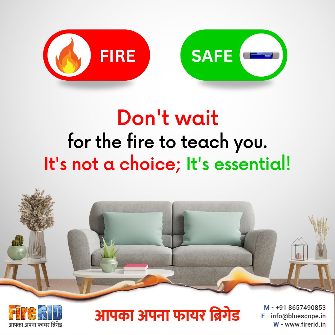 FireRID's tweet image. Don't wait for the fire to teach you. FireRID is a must! 💪🔥
#firerid #fireprotectionsystem #fireprotection #firesecurity #firefighter #FireExtinguisher #FirePrevention #FireAccidents #FireSafety