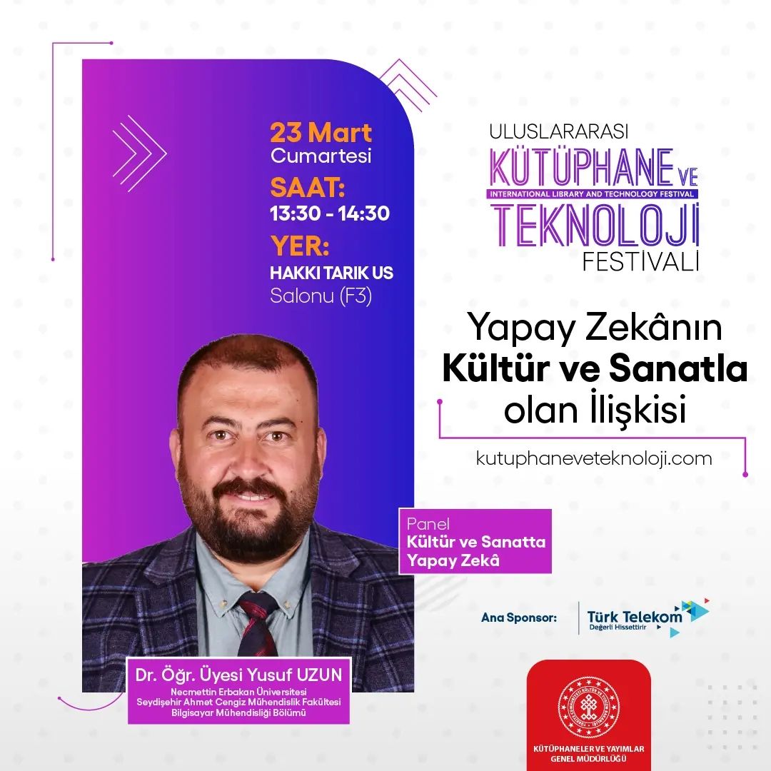KTBKYGM's tweet image. ✅ Detaylı bilgi ve kayıt için sayfamızı ziyaret edebilirsiniz: lnkd.in/dw5nYu4E

🤗Bu muhteşem festivalde sizleri aramızda görmekten ve birlikte kütüphanelerin geleceğini keşfetmekten büyük bir heyecan duyacağız.
#FutureOfLibraries #ai_library