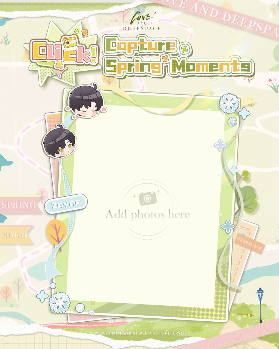 Love_Deepspace's tweet photo. Love and Deepspace | Spring Memory
📷Click! Soak in the spring sunshine and don't forget to snap a pic with your loved one.
Share your springtime snapshot with him in the comments for a chance to win one of six redeem codes, each including Diamond*100, Stamina*100, and Gold*10,000!

#LoveandDeepspace  #SpringStroll