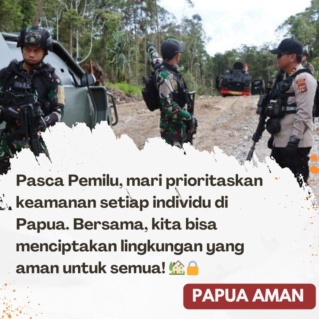 Pasca Pemilu, mari prioritaskan keamanan setiap individu di Papua. 
#PapuaIndonesia #PemiluPapua #Pemilu2024 #PapuaDamai #PemiluDamai