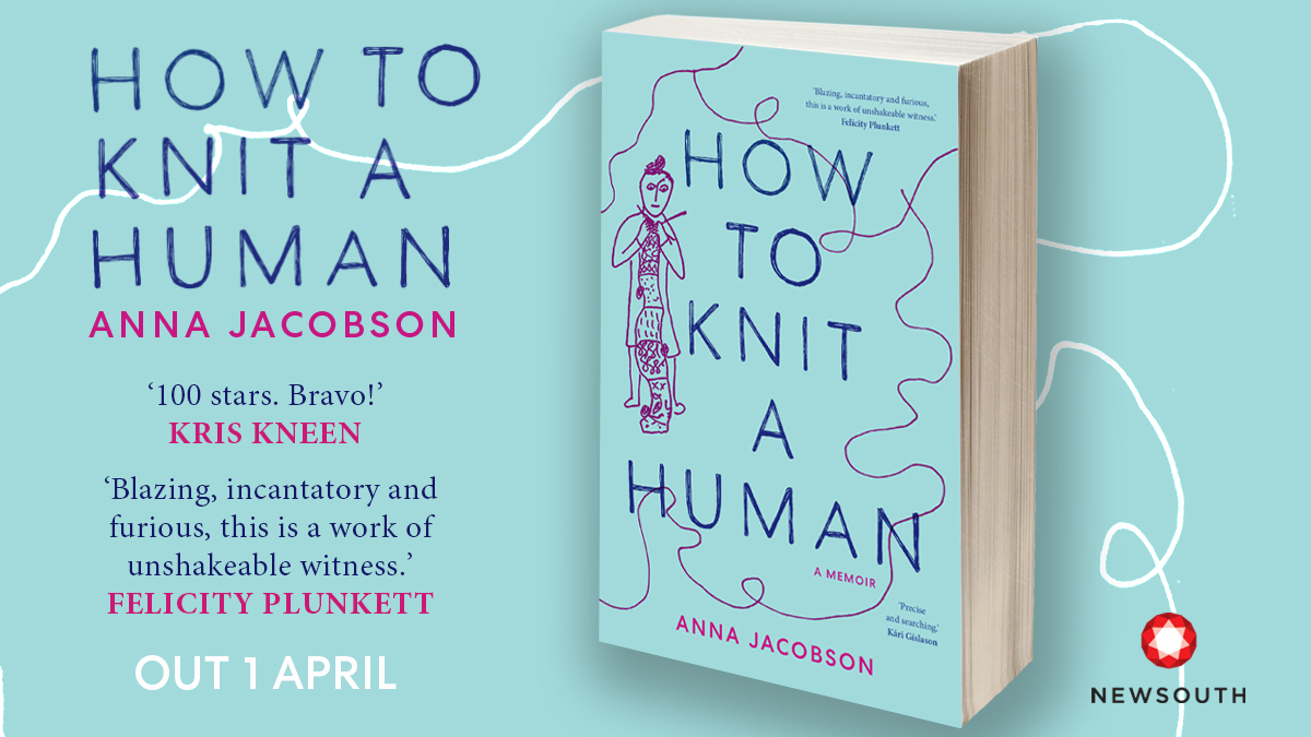 There's just over a week until the release of Anna Jacobson's moving memoir How to Knit a Human. 🧶 OUT 1 APRIL 🔗unsw.press/knit Pre-order your copy online or via your local bookstore today.