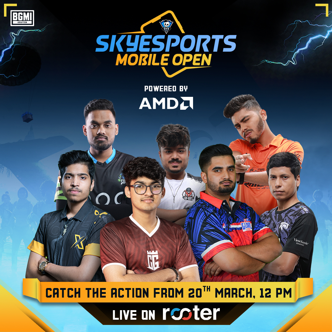The ultimate clash of India's finest teams vs the upcoming Undergods begins today. Catch @skyesportsindia Mobile Open with Rooter Pro! #BGMI #Tournament #IAMPRO