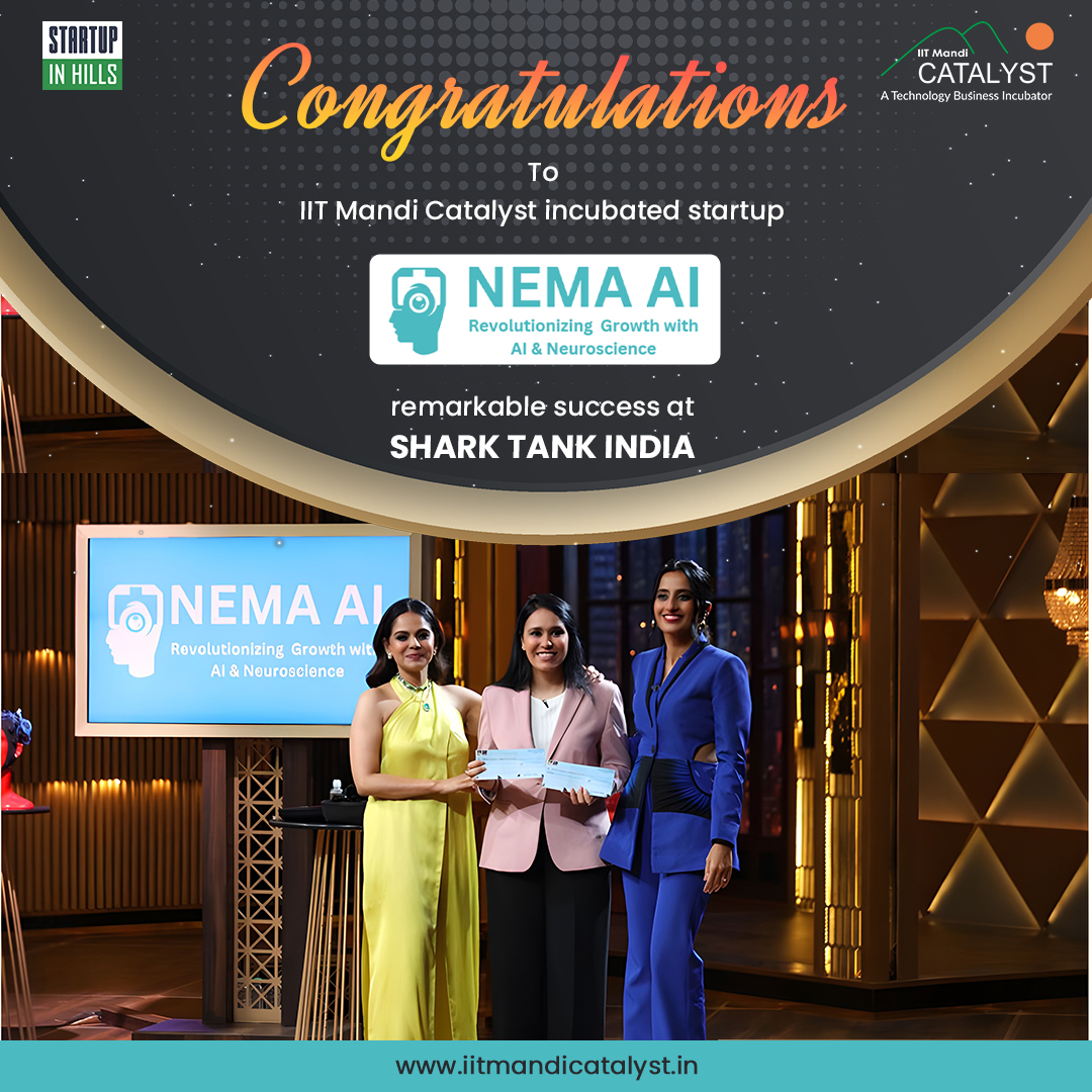 iitmndicatalyst's tweet photo. Congratulations to the team of Nema AI, an incubated startup at IIT Mandi Catalyst, for their remarkable success on Shark Tank India! We are thrilled to witness your achievement and proud to see your hard work pay off on such a prestigious platform.

#nemaai #IITMandiCatalyst https://t.co/EMmCZMDBBF