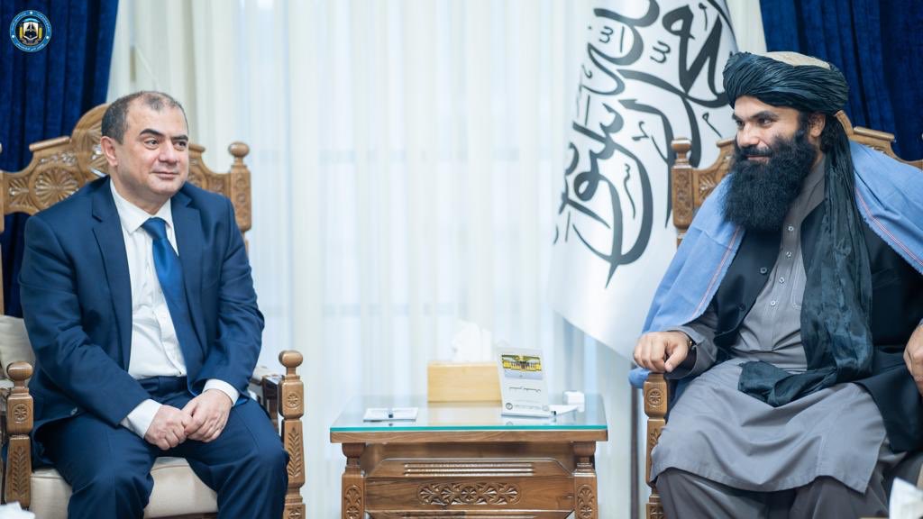 Acting Minister of Interior Affairs, IEA met with the Ambassador of the Republic of Azerbaijan in Kabul.