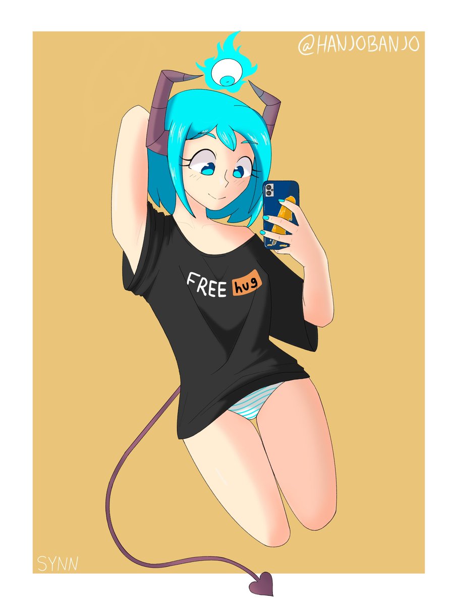 HanjoBanjoo's tweet photo. @synn_house Here she is! I honestly love the shirt lol https://t.co/ha94AS0nvT