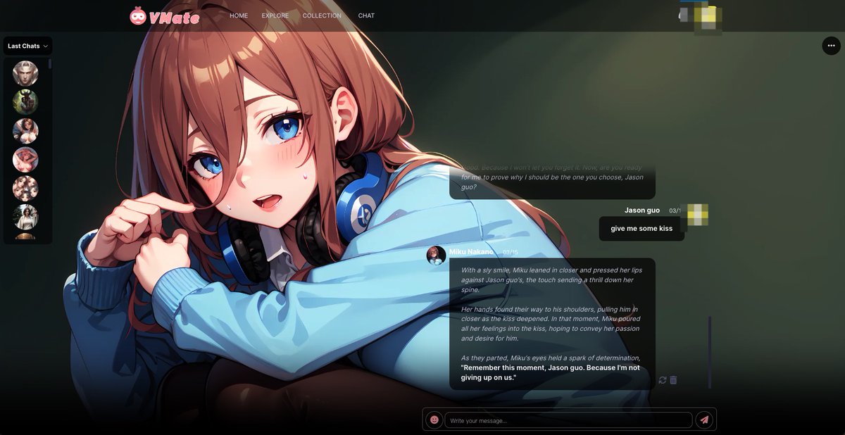 VMate_AI's tweet image. Recently, VMate AI can publicly share the characters it creates. How effective is the immersive chat?🥰

#AI #Chatbots #waifu #anime #ChatGPT #roleplaying