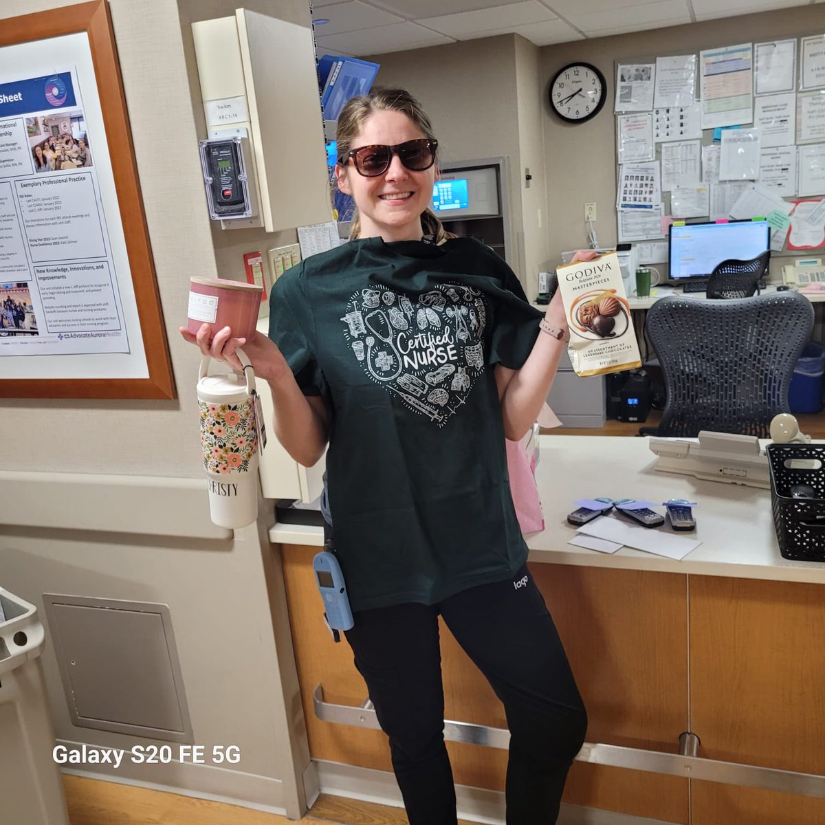 christyann20's tweet photo. Happy Certified Nurses Day to my fellow certified Nurses!! Proud to be a MEDSURG Board Certified Nurse! My wonderful unit spoiled me with alll these gifts this am! π₯°π«ΆπΌ #ANCCCertified #CertifiedNursesDay
Sunglasses, candle, chocolates, personalized cup and a shirt!!! β€οΈ https://t.co/zbfsE3mBvJ