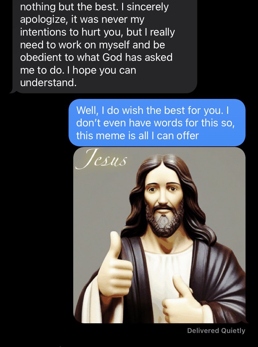 The_Chan_'s tweet photo. God and I must have some shit to discuss, damn. How’d I handle getting broken up with because god told her to, 1-10?😂 https://t.co/fxjvbS1Pet