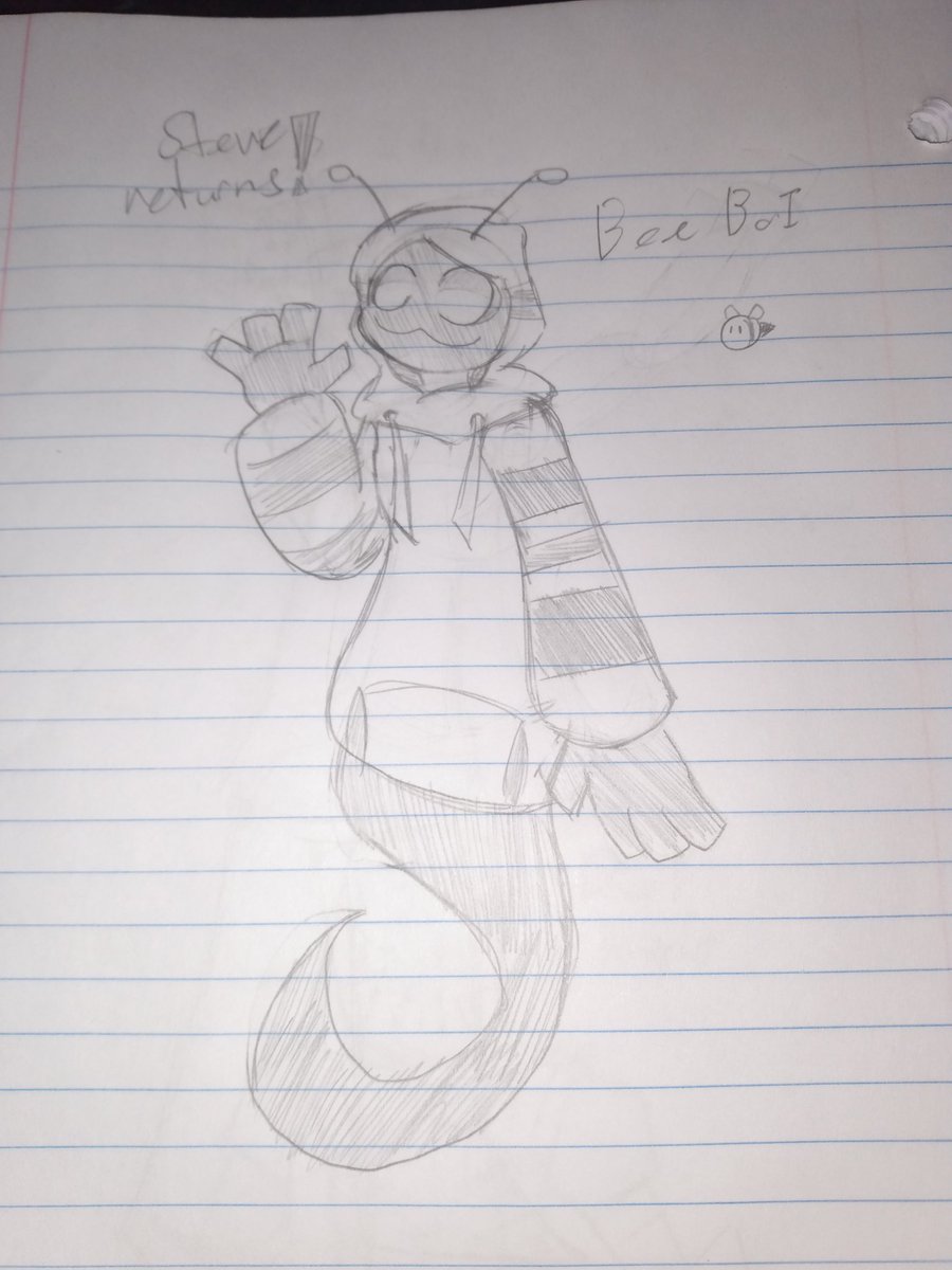 CharlieTheArtz's tweet photo. Working on a redesign of a character going to make it better than I have on paper along with posing of course. #WIP #workinprogress #beeboi #Silly #doodleart https://t.co/oCY7nQy2WF