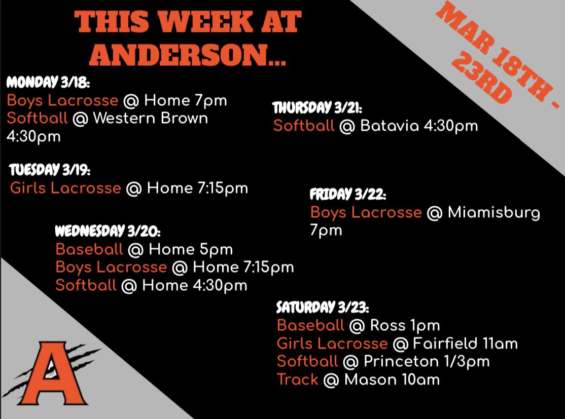 This Week At Anderson…