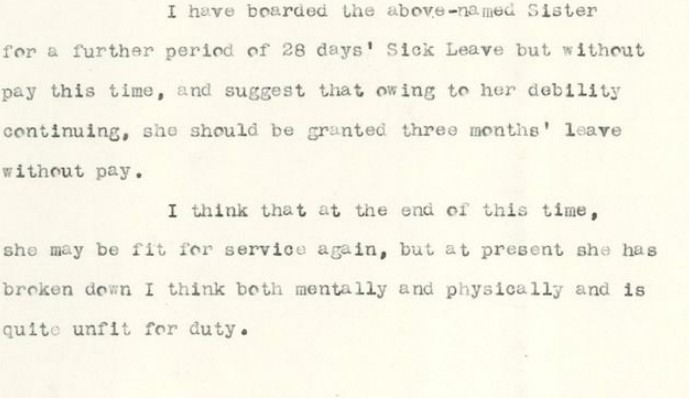 this letter in a #NZANS file pretty much summarises the whole point of my ersearch- 'broken' 4 months 'sick leave' no pay, no bed in hspitals may or may not be fit to return to work- she serve 4 years overseas #BrokenNurses #HistNursing #nursingresearch #angry