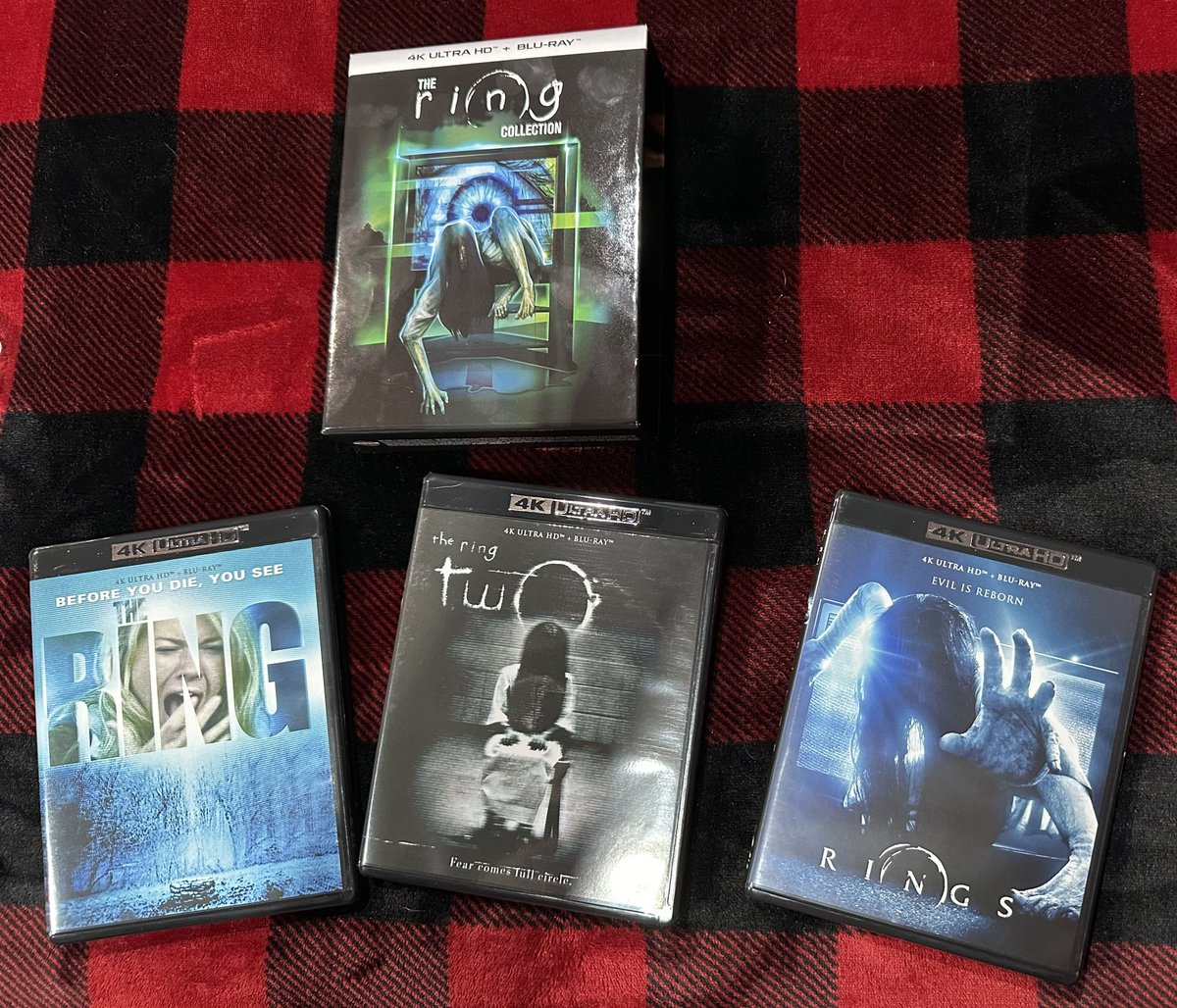 TheUncannyRays's tweet photo. Guess what finally came out of the โWellโ today? The Ring Collection from Scream Factory on 4K! So stoked to have this set. Its extremely nice! I absolutely am in love with it! #thering #screamfactory #horror #horrormovies #horrormoviecollection #film #horrorfilm #movie https://t.co/MtDleuT4yL