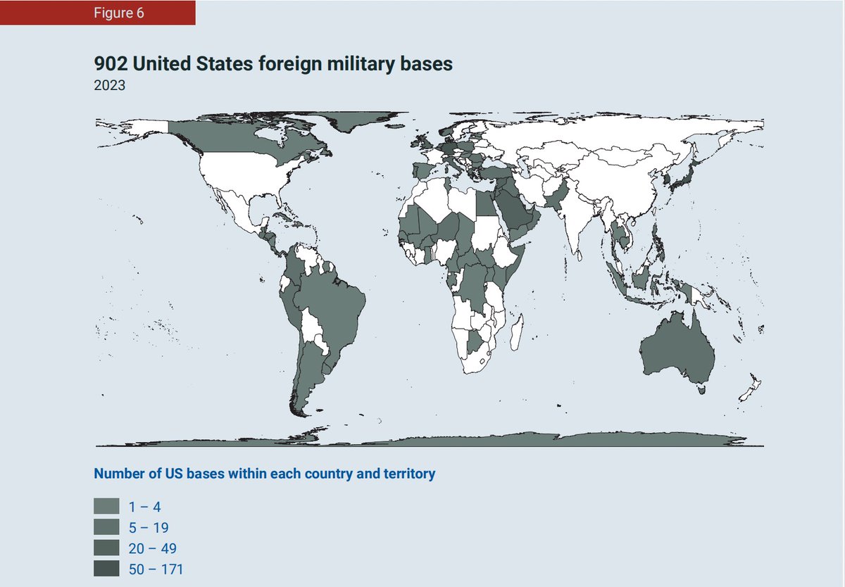 The US says China is a threat to the world while itself has 902 military bases outside of its own territory ...
