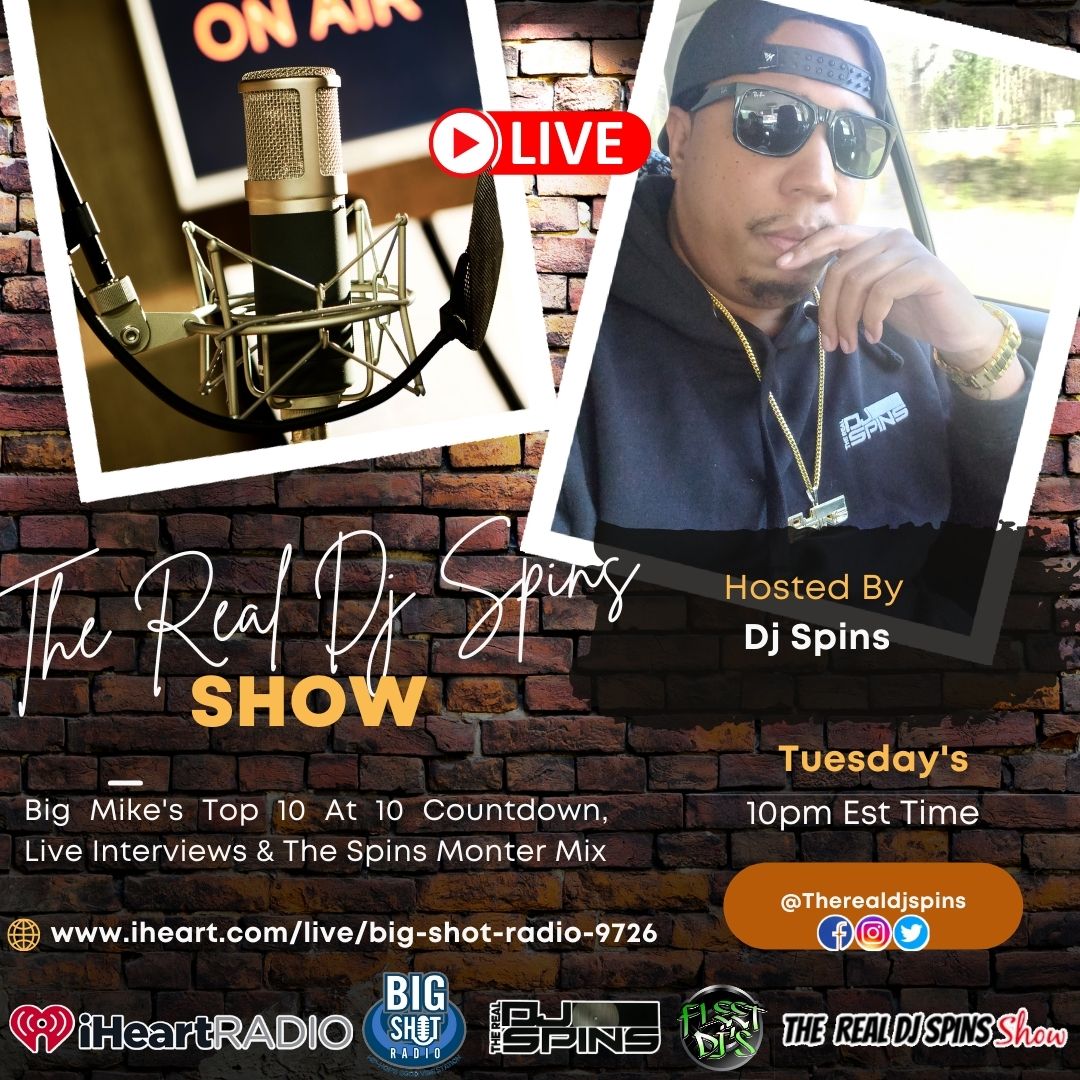 I'm Live Right Now On @iHeartRadio's @bigshotradio Featuring @mrbigshotatwork's Top 10 At 10pm Countdown, Celeb Interviews & The Spins Monster Mix Tune In 10pm to 12am Est #Hiphop #NewMusic #LiveRadio #Fleetdjs #Mixshow #Tunein #IheartRadio Tune In: ihr.fm/3ntYaMn