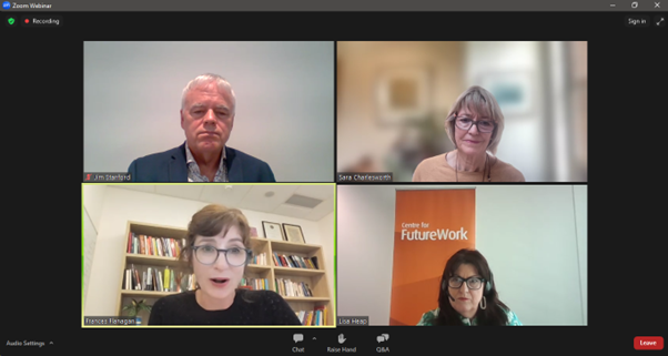 "Public-private fissuring dynamic" in aged care is a big problem for decent wages for aged care workers, Dr Frances Flanagan    <a href="/FNFlanagan/">Frances Flanagan</a>
<a href="/CntrFutureWork/">Centre for Future Work</a>; <a href="/LisaHeap/">Lisa Heap</a>; <a href="/JimboStanford/">Jim Stanford</a>