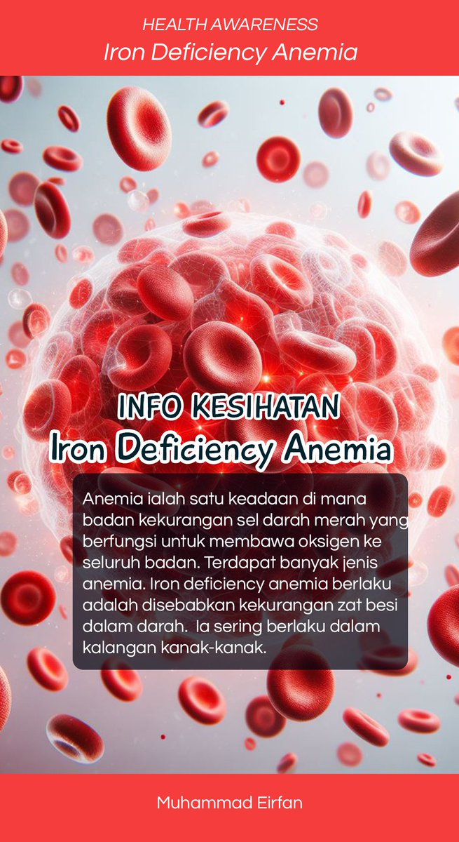 epey95's tweet photo. Info Kesihatan: Iron Deficiency Anemia

Like dan share untuk info selanjutnya.

#infokesihatan #irondeficiencyanemia #healthawareness #takaful #hibah #criticalillness #FWDTakaful #alisragroup #aigtm https://t.co/7kOQHjugrT