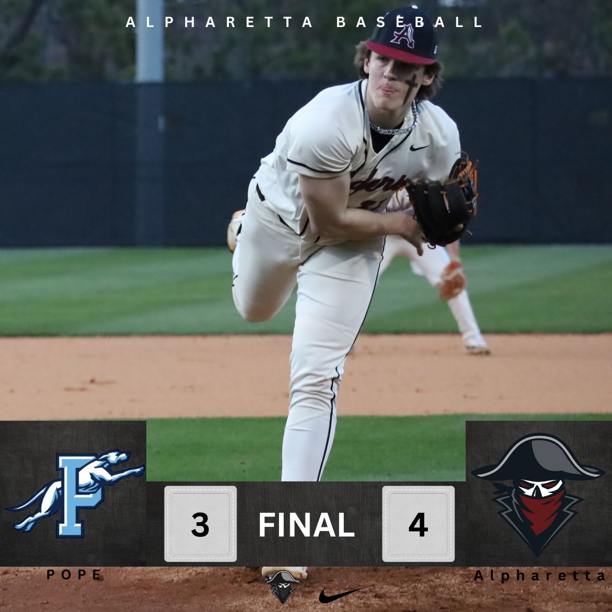 AlpharettaBB's tweet photo. RAIDERS WIN!
Raiders defeat Pope at home and continue the series on Thursday at Pope
#ForTheRetta #WinTheDay https://t.co/FTlh9Jvojj