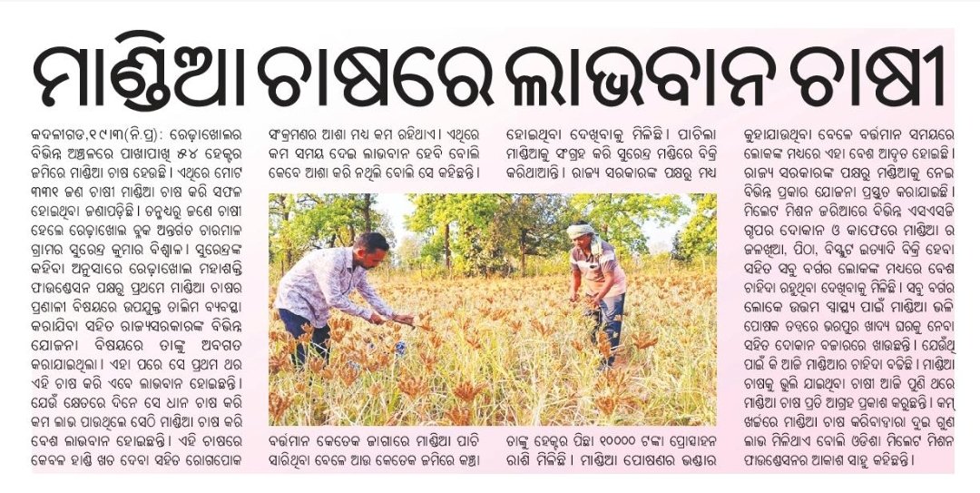 Benefits of Millet Cultivation @MilletsOdisha @CMO_Odisha