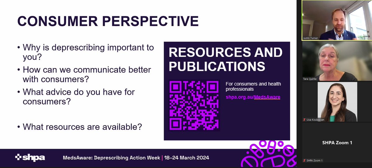 Australian Deprescribing Network (ADeN) (@deprescribeau) on Twitter photo Happening now!!
<a href="/OptimisingRxUse/">Justin Turner</a> and Tara Quirke discussing the consumer perspectives of #deprescribing #MedsAware 2024 Webinar. Introduced by <a href="/lisakouladjian/">Lisa Kouladjian O'Donnell</a> as Acting/Deputy <a href="/DeprescribeAU/">Australian Deprescribing Network (ADeN)</a> Chair
<a href="/the_shpa/">@the_shpa</a> <a href="/RACGP/">RACGP</a> <a href="/ama_media/">AMA Media</a> <a href="/FIP_org/">FIP</a> <a href="/COTAAustralia/">COTA Australia</a> <a href="/ROSA_Project/">Registry of Senior Australians (ROSA)</a> Happening now!!
<a href="/OptimisingRxUse/">Justin Turner</a> and Tara Quirke discussing the consumer perspectives of #deprescribing #MedsAware 2024 Webinar. Introduced by <a href="/lisakouladjian/">Lisa Kouladjian O'Donnell</a> as Acting/Deputy <a href="/DeprescribeAU/">Australian Deprescribing Network (ADeN)</a> Chair
<a href="/the_shpa/">@the_shpa</a> <a href="/RACGP/">RACGP</a> <a href="/ama_media/">AMA Media</a> <a href="/FIP_org/">FIP</a> <a href="/COTAAustralia/">COTA Australia</a> <a href="/ROSA_Project/">Registry of Senior Australians (ROSA)</a>