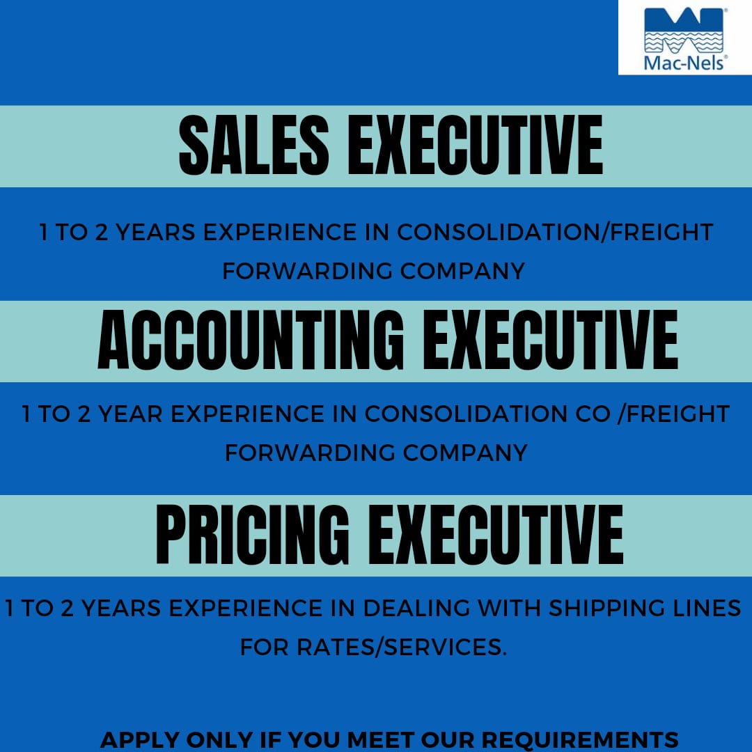 #HiringNow #HiringAlert #Hiring2024 #hiring #Job #jobseekers #jobsearching #mumbaijobs #shippingjob #Mumbai #accountant #SalesJobs #sales #salestips #Marketing #logisticsjobs #vacancy #hiringurgently #maharastrajobs #shipping #customsbroker #freightforwarder  #freight