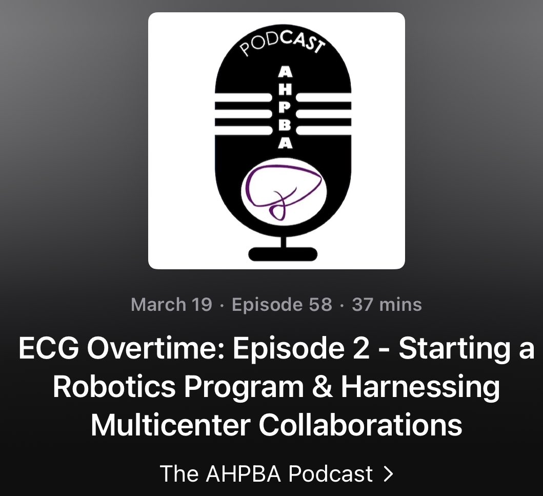 🆕 @ihpba ECG Overtime podcast Starting robotics 🤖 and what implementing new technology means across different global settings 🌍 Give it a listen 🎧👉🏻 podcasts.apple.com/ca/podcast/the…