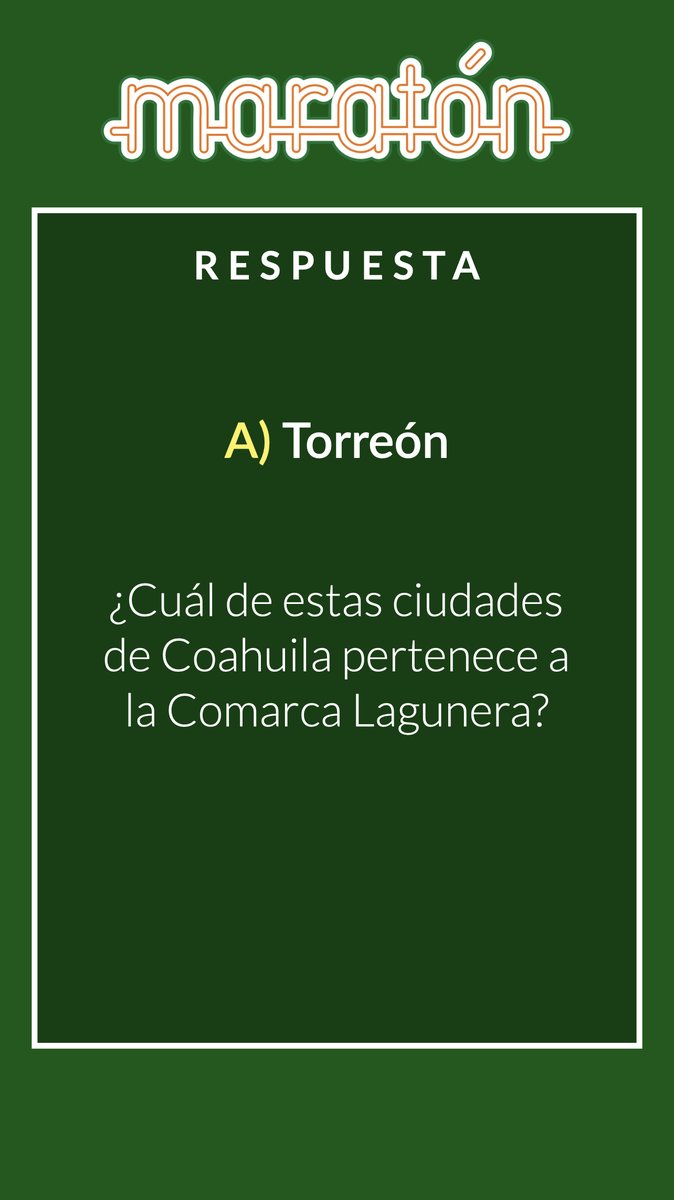 juegomaraton's tweet photo. ¡Hola! Estas son las respuestas correctas a las preguntas de ayer. https://t.co/wclXtKqzPU