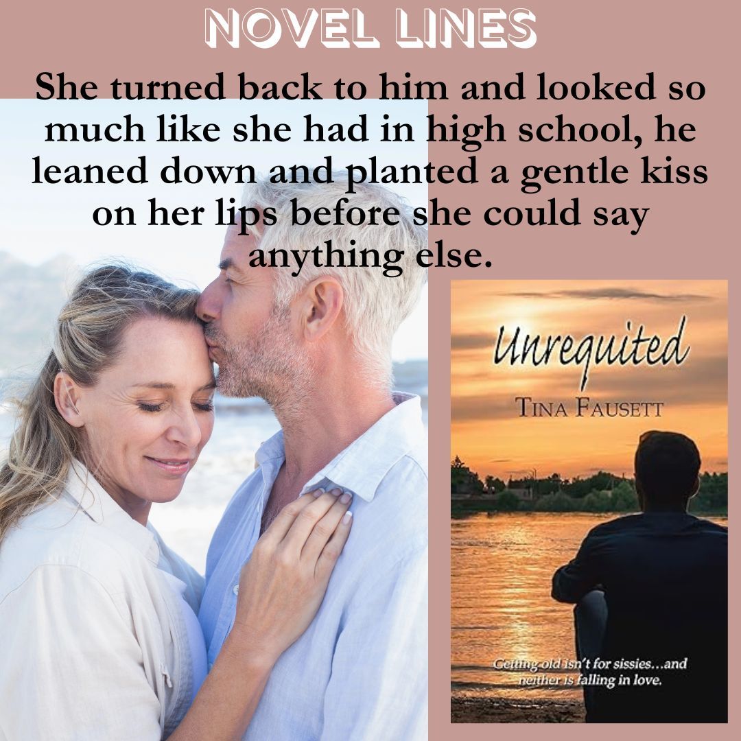 #NovelLines She turned back to him and looked so much like she had in high school, he leaned down and planted a gentle kiss on her lips before she could say anything else. #Unrequited @tinafausett ~ #WomensFiction 📖💕 buff.ly/3ItLr3g #WRPBKS #amreading