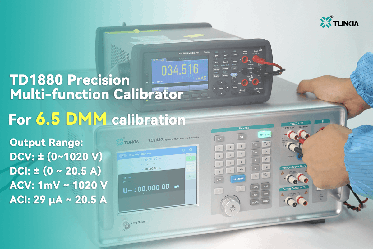 Tunkia__'s tweet image. Alongside the TI1100 Current Calibrator, our TD1880 Multi-Function Calibrator offers enhanced versatility and accuracy as a multi-product calibrator, ideal for calibrating 6.5 digit multimeters.
#multiproduct #multimeter