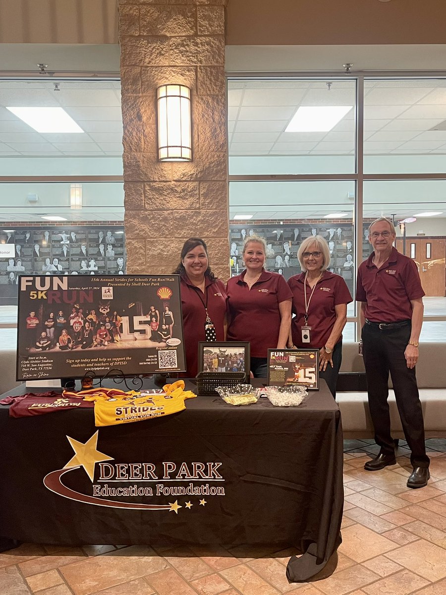 Deer Park ISD Employee Health Fair 2024-We want you to join us for the 2024 Strides for Schools 5K Fun Run/Walk & help support the teachers and students of DPISD! stridesforschools.com