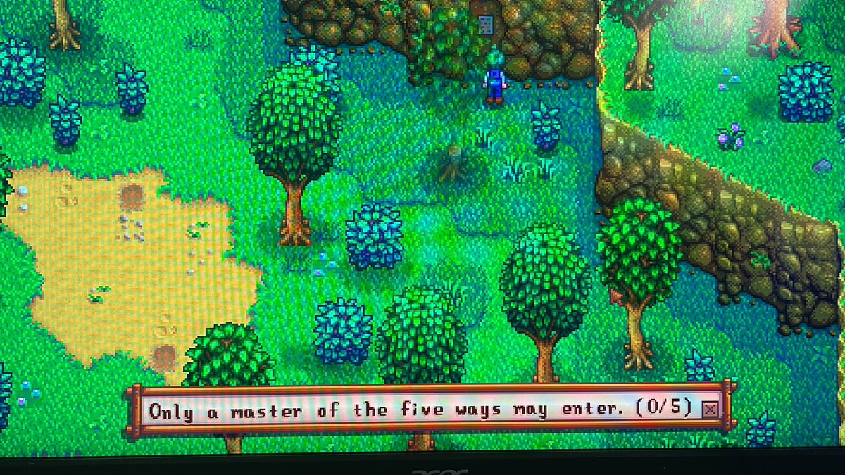 itschey98's tweet photo. “Only a master of the five ways may enter.” 👀 #StardewValley https://t.co/9r0R9ROMct