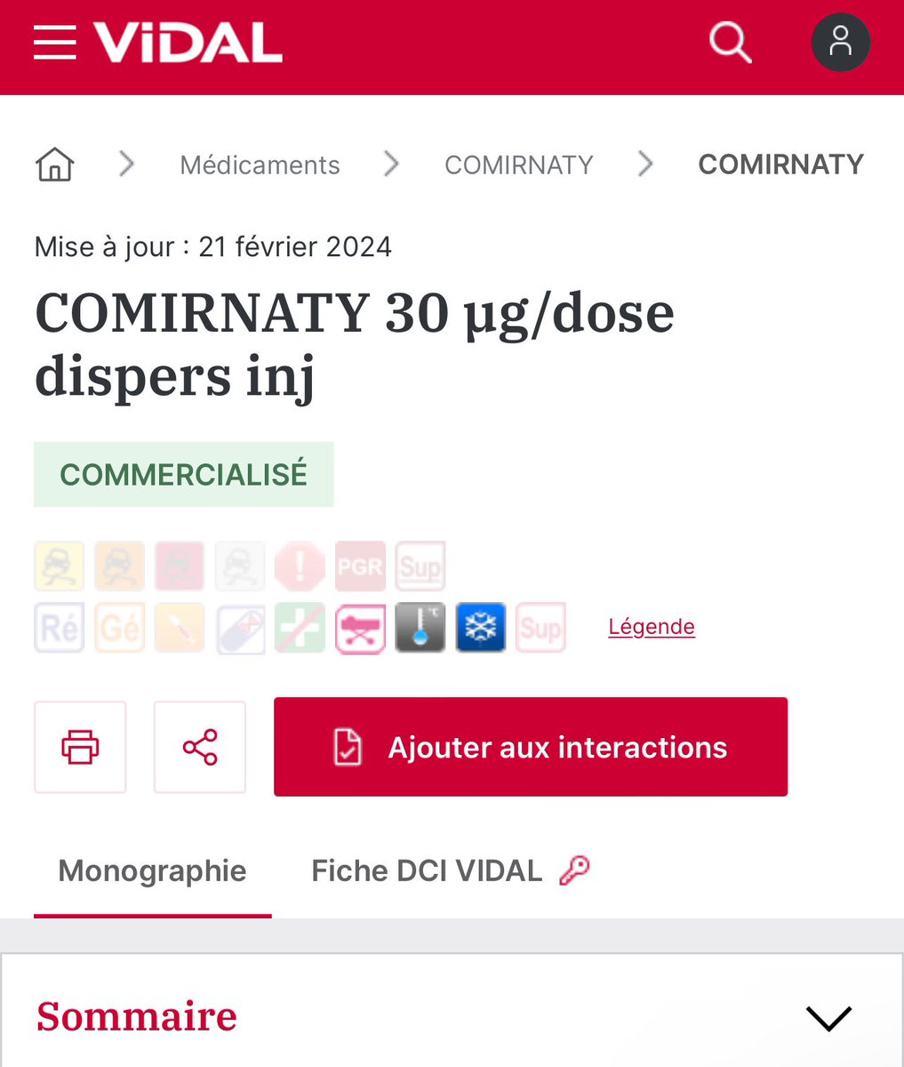 MartinZ_uncut's tweet photo. Mise à jour Vidal (guide de référence des professionnels de la santé) au 21 février 2024 au sujet des vaccins Covid. 

C’est pas joli joli… 
Encore une fois, ce n'est pas MZI qui le dit ou l'écrit. 
Si vous ne gerbez pas après lecture - rien ne vous fera gerber.... c'est la seule bonne nouvelle que je vois...

1. Nous apprenons donc que : 
❌ le vaccin n’a pas été testé ni sur les personnes immunodéprimées ni sur les personnes en traitement avec des immunosuppresseurs.

[C’est à dire celles que nous étions sensées protéger, les tests d’efficacité et de SÉCURITÉ non plus…]

❌ on ne connaît toujours pas la durée de protection 

[No comment - surtout après 3 ans!]

❌ il existe un risque ACCRU de myo et péricardites 

[Et non pas de très rares cas comme annoncé et dit en large et en travers par les médias et les faux matheux]

❌ pas de test effectué sur les risques de génotoxicité ni de cancérogénicité (!!!)

[bizarre et INCOMPRÉHENSIBLE pour un composé à ARNm…]

❌on ne sait pas si le vaccin passe dans le lait maternel ni dans le placenta 

[En fait on le sait, les papiers existent amis ils ont sans doute pas osé l'ecrire]

❌ les études cliniques ne sont tjs pas terminées 

[Wow.
Comprenez donc bien que TOUS les politiciens et experts télés vous ont menti à ce sujet. Donc que vous avez été TOUS traités comem sujets d'expérimentées station humaine au profit des firmes et ce SANS consentement éclairé - c'est pour CELA que l'on jug´´et condamné MENGELÉ!

2. Je vous mets les autres détails Texte du Vidal.

- Personnes immunodéprimées
L'efficacité et la sécurité du vaccin n'ont pas été évaluées chez les sujets immunodéprimés, y compris ceux recevant un traitement immunosuppresseur. L'efficacité de Comirnaty peut être diminuée chez les sujets immunodéprimés.

[Commentaire perso  pour mes collègues, et amis BE- 
Donc quand le prof Dognée (Namur et la Ministre Moréale font thumbs up pour ce genre de patients de qui se moquent-ils?
De plus nous savons que ce produit peut lui-même donner une immuno-dépression ]

 -Durée de protection
La durée de protection conférée par le vaccin n'est pas établie et est toujours en cours d'évaluation dans les essais cliniques.

[Commentaire perso -
Nous sommes bien dans la phase d'essais cliniques]

- Myocardite et péricardite
Il existe un risque accru de myocardite et de péricardite après vaccination 

[Commentaire perso 
le CDC US l'a rapporté le 18 Aout 2021! Je svt posté le tableau récapitulatif du CDC.!]

- Génotoxicité/cancérogénicité
Aucune étude de génotoxicité ou de cancérogénicité n'a été réalisée. Il n'est pas attendu que les composants du vaccin (lipides et ARNm) présentent un potentiel génotoxique.

[Commentaire perso - well les lipides du LNP sont sur la liste déconseillé pour usage humain!]

- Toxicité sur la reproduction
Il n'y a pas de donnée disponible concernant le transfert placentaire du vaccin Comirnaty ou son excrétion dans le lait maternel.

[Commentaire perso - inexact - la mesure dans le lait maternel est faite]

Partagez car le déni est tjs bine présent autour de bous tous! Merci

Voici le lien
https://t.co/veAazULuZ4

Quelques images en bas - 

------- PS -----
Sur les myocardites ils sont forcés de dire qu'ils y a eu qlq décès et isl parent de résolution spontané ou de soins intensifs... SACHEZ que :
Une myocardite auto-immune post vax (grave et chronique) ≠ une myocardite post-virale (bénigne)

Pour mes amis BE, Le Vidal en FR cest comme notre manuel de l'APB et la phamacopée